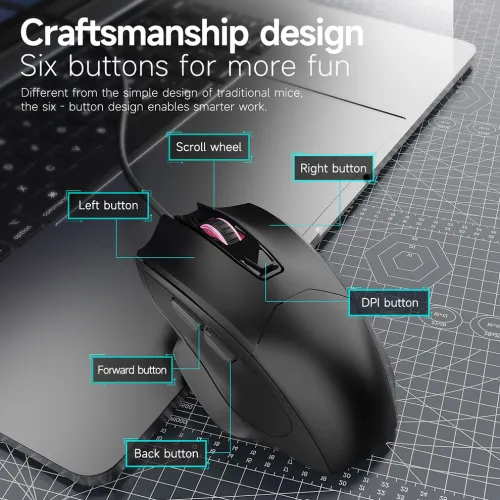 AJAZZ NJ05 Wired Gaming Mouse - Image 4
